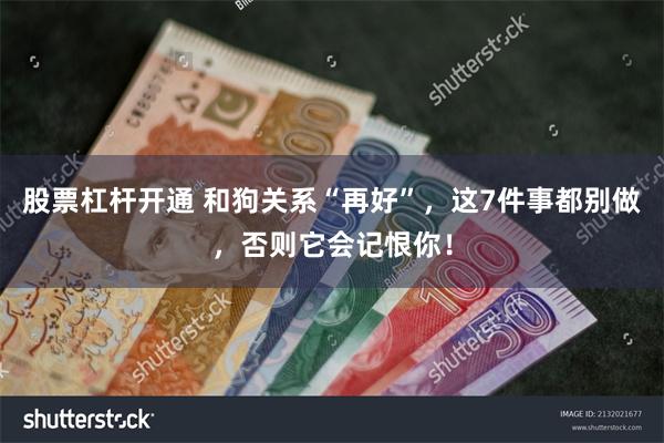 股票杠杆开通 和狗关系“再好”，这7件事都别做，否则它会记恨你！